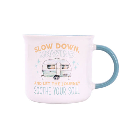 Splosh Caravan Slow Down Ceramic Mug 390ML