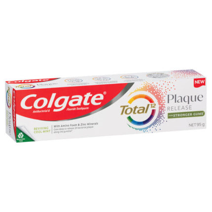 Colgate Toothpaste Total Plaque Release Reviving Cool Mint 95g - OhYouLuckyDuck.com.au