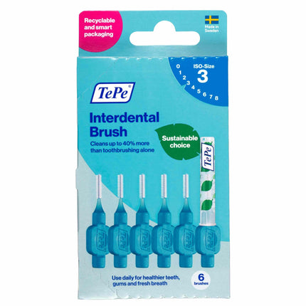 TePe Interdental Brush 0.6MM Blue 6Pack