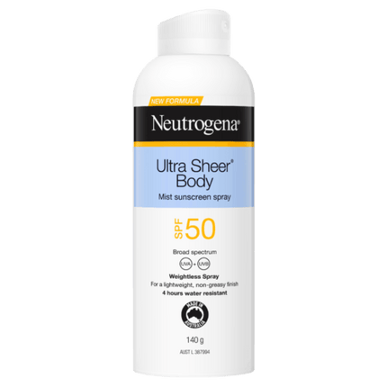 Neutrogena Ultra Sheer Body Mist Spf50+ 140g - OhYouLuckyDuck.com.au