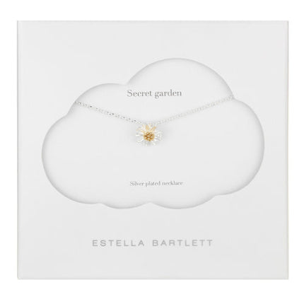 Estella Bartlett Wildflower Pendant Necklace Silver Plated Botanical Jewelry for Women