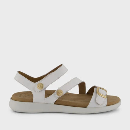 Homyped Erin Buckle Sandal White Size 6