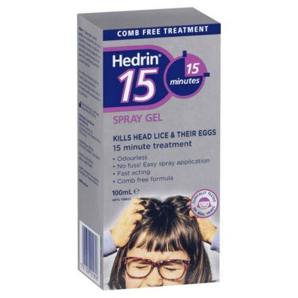 Hedrin 15min Liquid Gel 100ml - OhYouLuckyDuck.com.au
