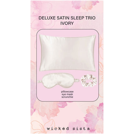 Wicked Sista Deluxe Satin Sleep Trio Ivory