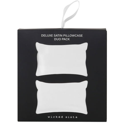 Wicked Sista Deluxe Satin Pillowcase Duo Pack Ivory