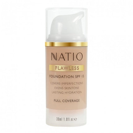 Natio Flawless Foundation SPF 15 Light Medium - OhYouLuckyDuck.com.au