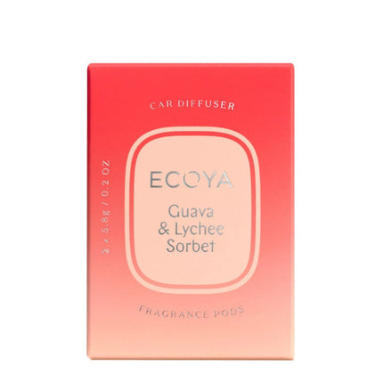 Ecoya Guava & Lychee Car Diffuser Pods Refill