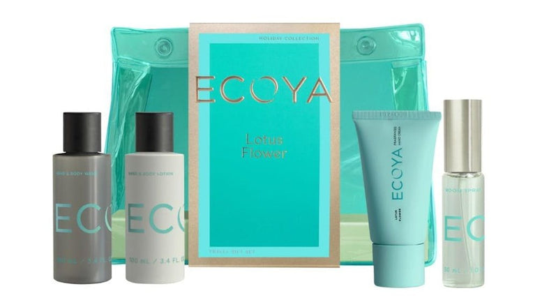 Ecoya Lotus Flower Holiday Collection Travel Set