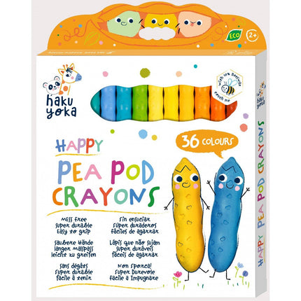 Haku Yoka Pea Pod Crayons 36 Colours