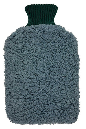 3p Plush Hot Water Bottle Cover Steel Blue For 2l Bottle