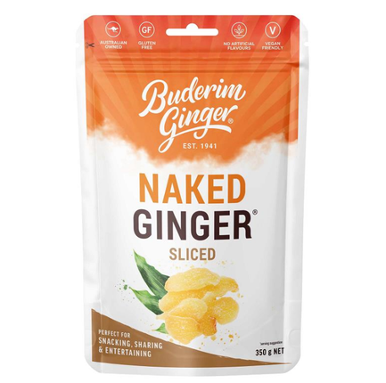 Buderim Naked Ginger Sliced 350G