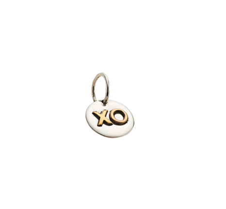 Palas Silver and Brass Xo Charm Necklace