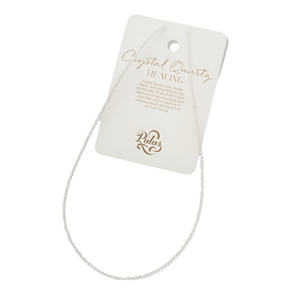 Palas Silver And Crystal Quartz Empower Gem Necklace