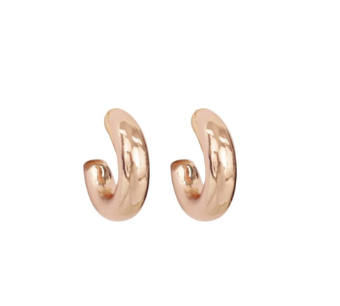 Wicked Sista Medium Thick Hoops Rose Gold