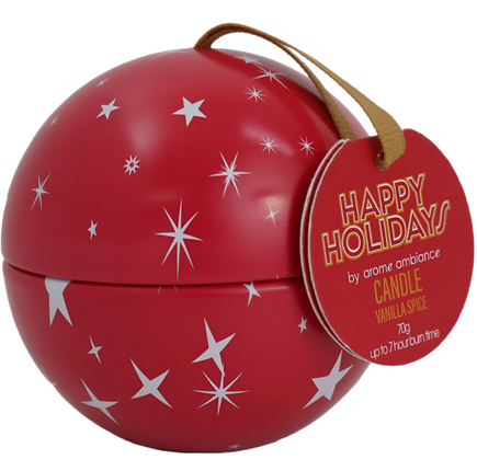 Arome Ambiance Christmas Cheer Bauble Candle Vanilla Spice