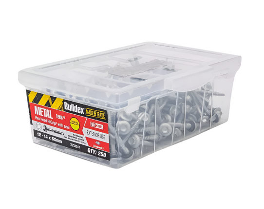 Buildex Screw Metal Hex Tek 12-14X45 Hi Grip C3 BX250