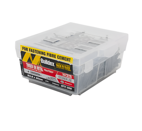 Buildex Screw Fibre Teks 4.8X30MM C4 PK500
