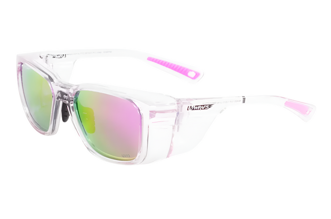 Glasses Safety Polarised Sun Pink Mirror Lens