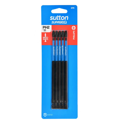 Bit Screwdriver S200 Supatorq Ph2 150MM 5PK Sutton