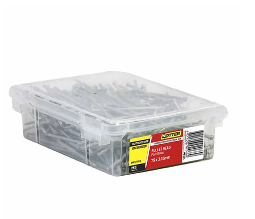 Otter Nail Bullet Head Galvanised 75 x 3.15MM 2KG