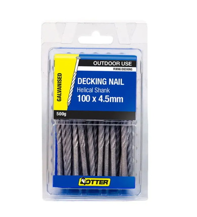 Otter Nail Titadeck Helical Galvanised 100 x 4.50MM 500G