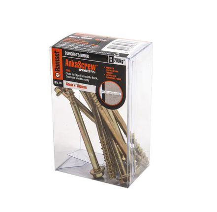 Ramset Ankascrew Zinc 6 x 100MM - 10 Pack