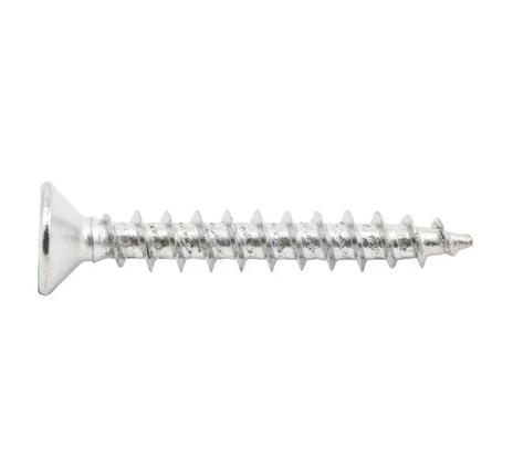 Zenith Hinge Screws Satin Chrome 8G x 30MM - 100 Pack