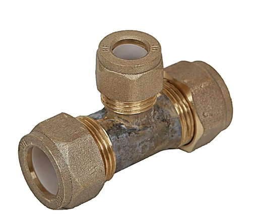 Brasshards Tee Nylon Compression Olive Brass 20 x 15 x 15MM