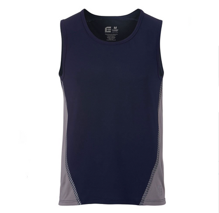 Eleven Workwear Aerocool Spliced Singlet Navy/Silver