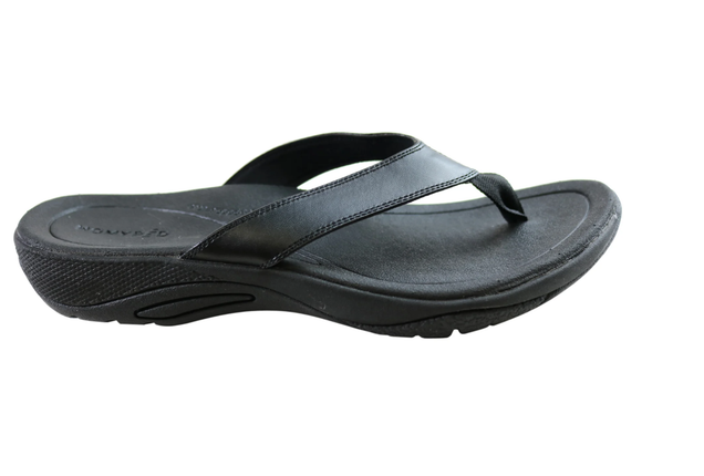 Homyped Inlet Womens Comfortable Supportive Thongs Sandals Black 6