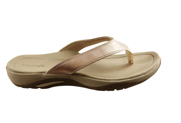 Homyped Inlet Womens Comfortable Supportive Thongs Sandals Rose Gold 6