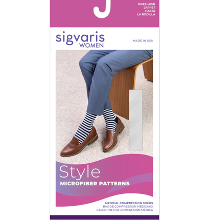 Sigvaris Wellbeing Navy Stripe A