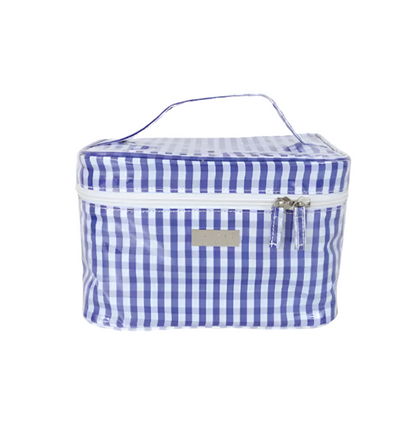 Wicked Sista Cottage Gingham Navy Small Square Carry Bag