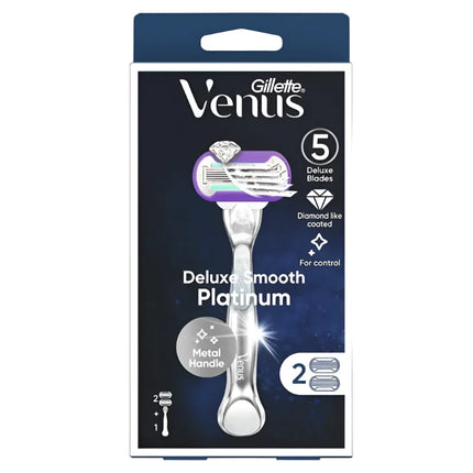 Gillette Venus Deluxe Smooth Platinum + 2 Blade Refills
