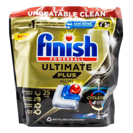 Finish Powerball Dishwashing Tablets Ultimate All In 1 25 Pack