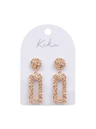 Kiki Luxe Gold Rectangle Earrings