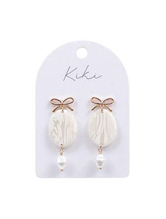 Kiki Pearl Bow Earrings for Women