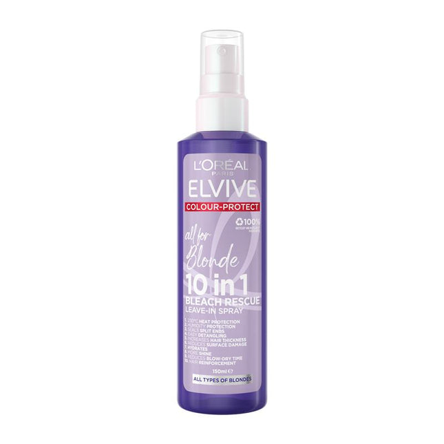 L'Oreal Paris Elvive Colour Protect Purple 10 In 1 Leave In Spray 150ml - OhYouLuckyDuck.com.au