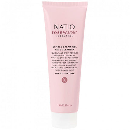 Natio Rosewater Cream-Gel cleanser 100ml - OhYouLuckyDuck.com.au