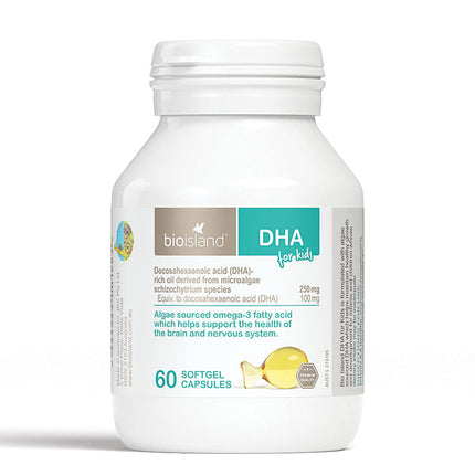 Bio Island Dha For Kids Omega 3 For Brain And Eye Health 60 Capsules