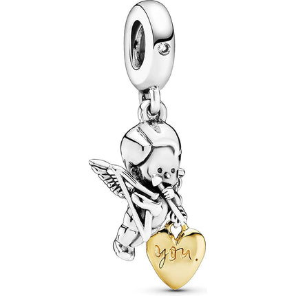 Pandora Cupid & You Heart Dangle Charm - OhYouLuckyDuck.com.au