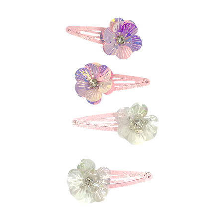 Pink Poppy Hair Clips Mermaid Flower
