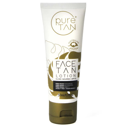 Pure Tan Face Tan Lotion With SPF15 50mL - OhYouLuckyDuck.com.au