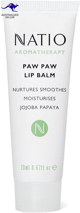 Natio Paw Paw Lip Balm for Dry Chapped Lips 20G