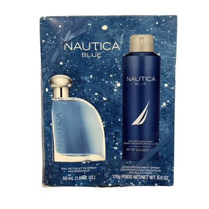 Nautica Blue Men EDT 50ML And Body Spray 170G 2 Piece Gift Set