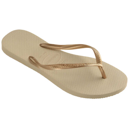 Havaianas Women's Slim Thongs Sand Grey & Light Gold 41-42