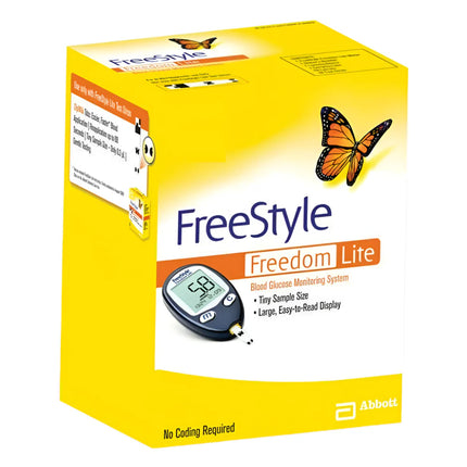 Abbott Freestyle Freedom Lite Blood Glucose Monitoring System Kit Diabetes