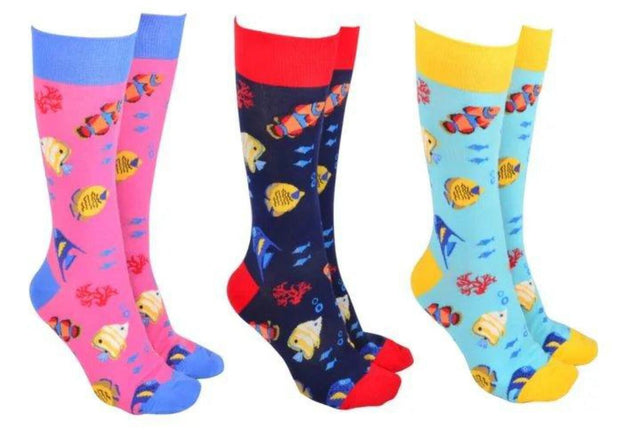 Sock Society Tropical Fish Novelty Crew Socks
