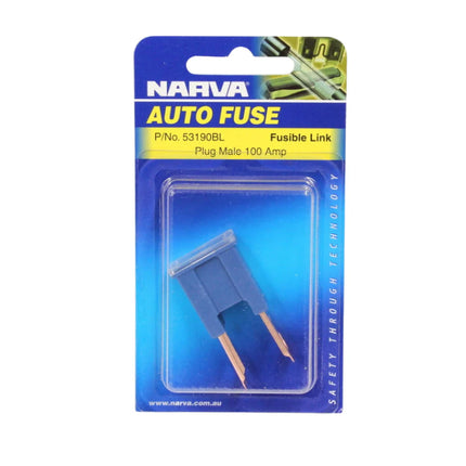 Narva 53190BL Fusible Link Fuse Male Plug 100A Blue Bolt in Type