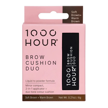 1000Hour Brow Cushion Duo Soft Brown + Warm Brown